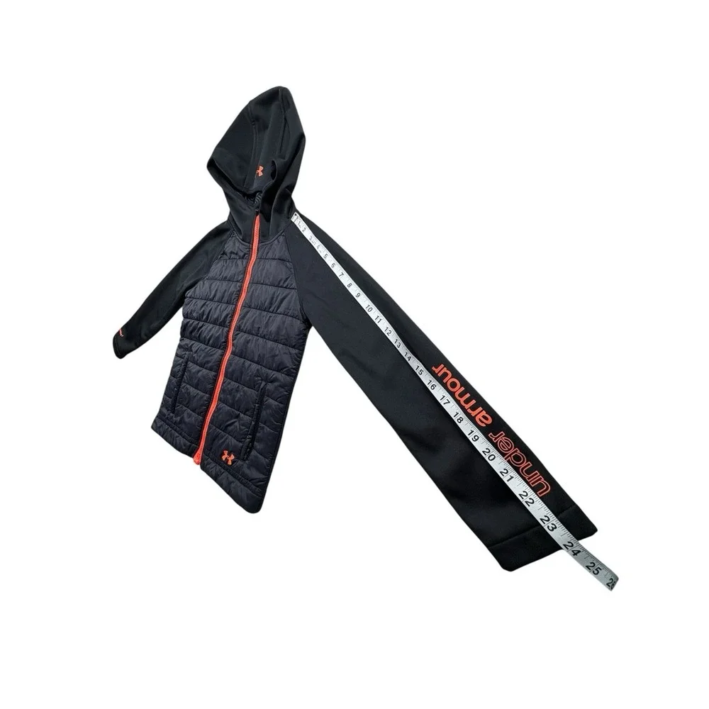 Under Armour Youth Medium ColdGear‎ Infrared Hooded Puffer Jacket Black